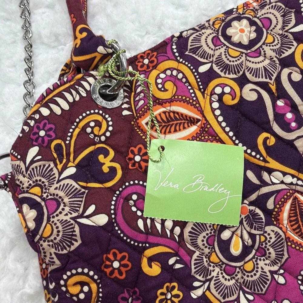 Vera Bradley Chain Hand Bag In Retired Safari Sunset Rare!! Quilted New W/ Tags!